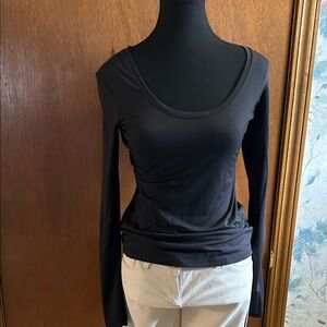 BCBGMaxAzria Black Long Sleeve Blouse